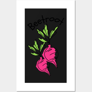 Hand Drawn Beetroot Minimal Posters and Art